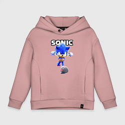 Толстовка оверсайз детская Sonic the Hedgehog 2, цвет: пыльно-розовый