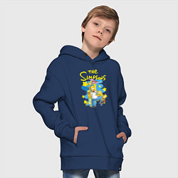 Толстовка оверсайз детская The SimpsonsСемейка Симпсонов, цвет: тёмно-синий — фото 2