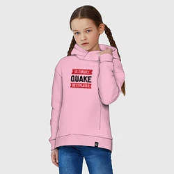 Толстовка оверсайз детская Quake: таблички Ultimate и Best Player, цвет: светло-розовый — фото 2
