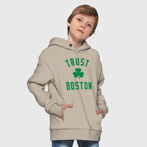 Детское худи оверсайз Trust Boston / Миндальный – фото 4