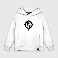 Толстовка оверсайз детская Chaoseum Black Logo, цвет: белый