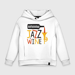 Толстовка оверсайз детская Jazz & Wine, цвет: белый