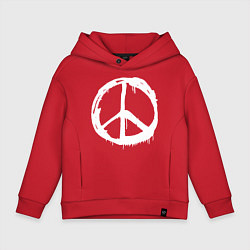 Толстовка оверсайз детская Pacific symbol white, цвет: красный