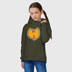 Толстовка оверсайз детская Wu-Tang Colors, цвет: хаки — фото 2