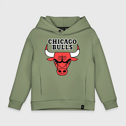 Толстовка оверсайз детская Chicago Bulls, цвет: авокадо