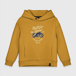 Толстовка оверсайз детская Vintage Moto, цвет: горчичный