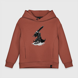 Толстовка оверсайз детская Berserk the Black Swordsman, цвет: кирпичный