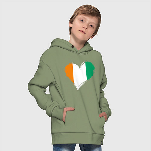 Детское худи оверсайз Сердце - Ирландия / Авокадо – фото 4