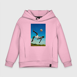 Толстовка оверсайз детская Удар Пеле, цвет: светло-розовый