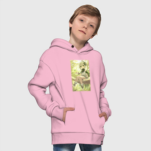 Детское худи оверсайз Кусанали / Светло-розовый – фото 4