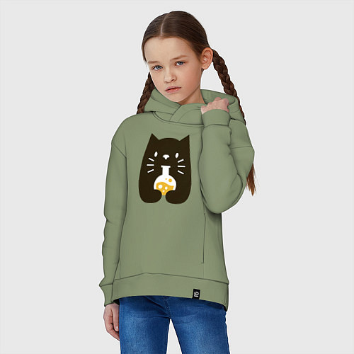 Детское худи оверсайз Котик - Химик / Авокадо – фото 3