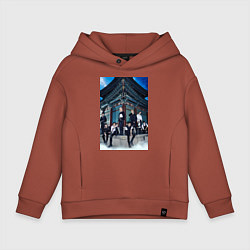 Толстовка оверсайз детская Stray Kids Thunderous, цвет: кирпичный
