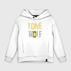 Детское худи оверсайз Lone Wolf - одинокий волк