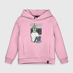 Толстовка оверсайз детская Bender - hospital, цвет: светло-розовый