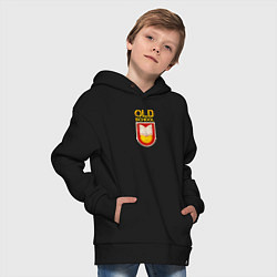 Толстовка оверсайз детская Old School emblem, цвет: черный — фото 2