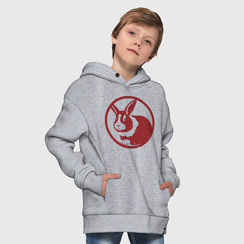 Детское худи оверсайз Red Rabbit / Меланж – фото 4