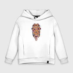 Детское худи оверсайз Зомби мороженое с глазами