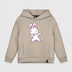 Толстовка оверсайз детская Rabbit Dab, цвет: миндальный