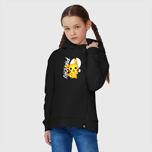 Детское худи оверсайз Funko pop Pikachu / Черный – фото 3