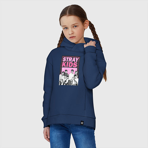 Детское худи оверсайз Stray Kids boy band / Тёмно-синий – фото 3