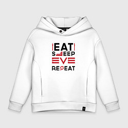 Детское худи оверсайз Надпись: eat sleep EVE repeat