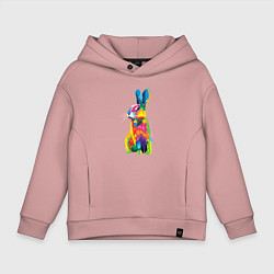 Детское худи оверсайз Кролик в стиле поп-арт