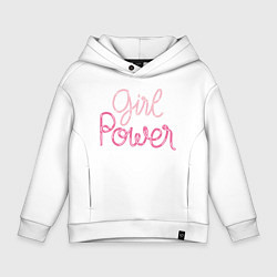 Толстовка оверсайз детская Pink - girl Power, цвет: белый