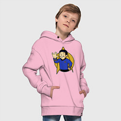 Толстовка оверсайз детская Spoke - vault boy, цвет: светло-розовый — фото 2
