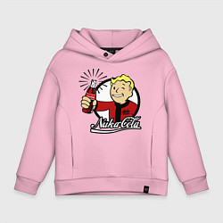 Толстовка оверсайз детская Vault boy - nuka cola, цвет: светло-розовый