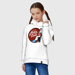 Толстовка оверсайз детская Nuka cola sticker, цвет: белый — фото 2