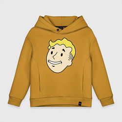 Толстовка оверсайз детская Vault boy head, цвет: горчичный