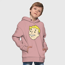 Толстовка оверсайз детская Vault boy head, цвет: пыльно-розовый — фото 2