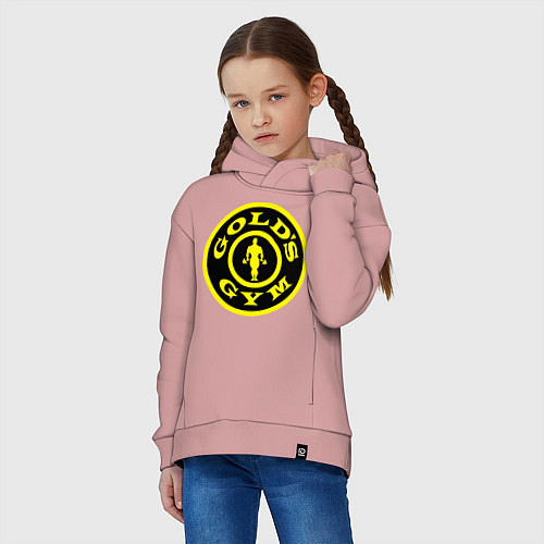 Детское худи оверсайз Golds GYM / Пыльно-розовый – фото 3