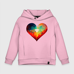 Толстовка оверсайз детская My Heart, цвет: светло-розовый
