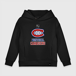 Толстовка оверсайз детская Монреаль Канадиенс - НХЛ, цвет: черный