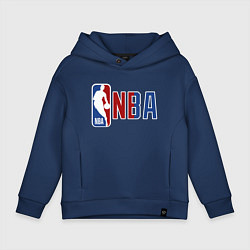 Толстовка оверсайз детская NBA - big logo, цвет: тёмно-синий