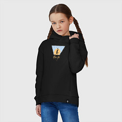 Толстовка оверсайз детская Рука бога, цвет: черный — фото 2