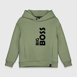 Толстовка оверсайз детская BIG BOSS - темная, цвет: авокадо