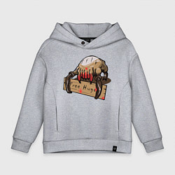 Толстовка оверсайз детская Hugs from crab, цвет: меланж