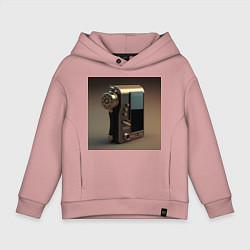 Толстовка оверсайз детская Смартофон, цвет: пыльно-розовый