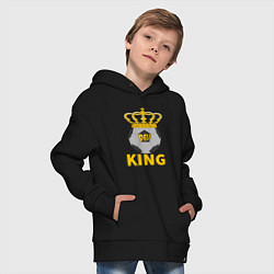 Толстовка оверсайз детская Пеле король футбола, цвет: черный — фото 2