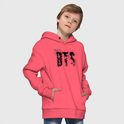 Толстовка оверсайз детская BTS logo, цвет: коралловый — фото 2