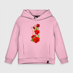Детское худи оверсайз Прекрасная Мила - букет из роз