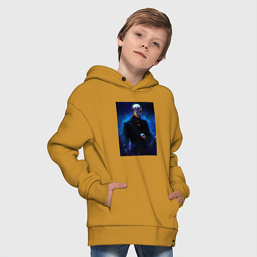 Детское худи оверсайз Spaceman I / Горчичный – фото 4