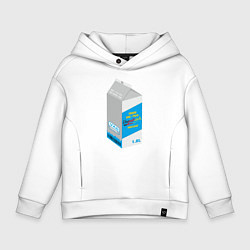 Толстовка оверсайз детская Milk one pack vagodroch, цвет: белый