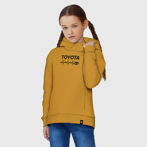 Детское худи оверсайз Любимая Тойота / Горчичный – фото 3