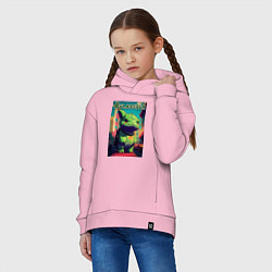 Толстовка оверсайз детская Ядовитый покемон - бульбазавр, цвет: светло-розовый — фото 2