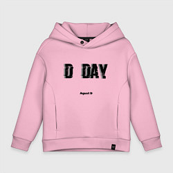 Толстовка оверсайз детская D DAY Agust D, цвет: светло-розовый