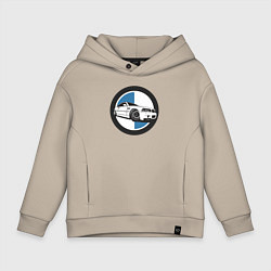 Толстовка оверсайз детская BMW style, цвет: миндальный