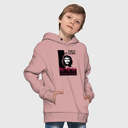 Толстовка оверсайз детская Эрнесто Че Гевара и революция, цвет: пыльно-розовый — фото 2